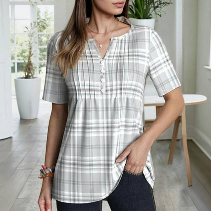 Casual Plaid Blouse
